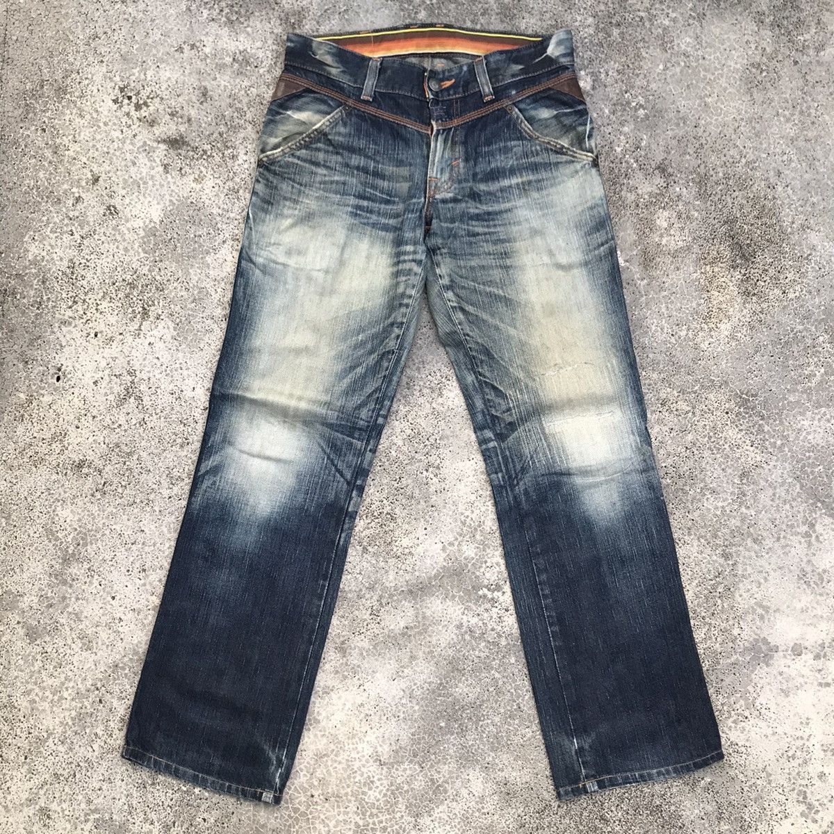 Edwin 💥W32 Vintage Edwin Japan Distressed Blue Wash Jeans Size US 32 / EU 48 - 1 Thumbnail