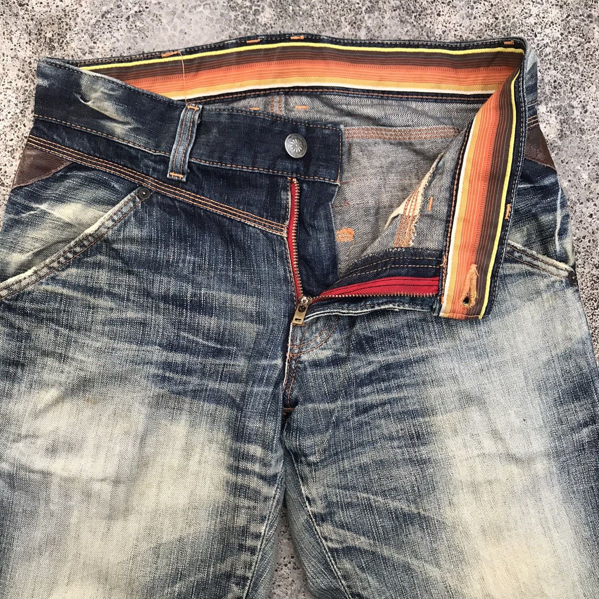 Edwin 💥W32 Vintage Edwin Japan Distressed Blue Wash Jeans Size US 32 / EU 48 - 10 Thumbnail
