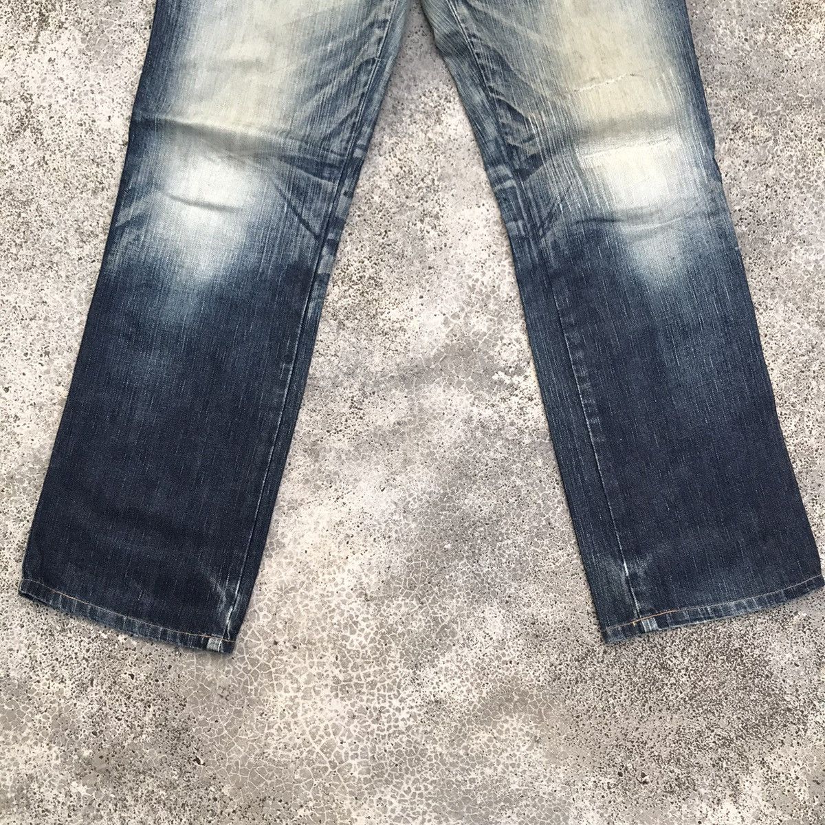 Edwin 💥W32 Vintage Edwin Japan Distressed Blue Wash Jeans Size US 32 / EU 48 - 3 Thumbnail