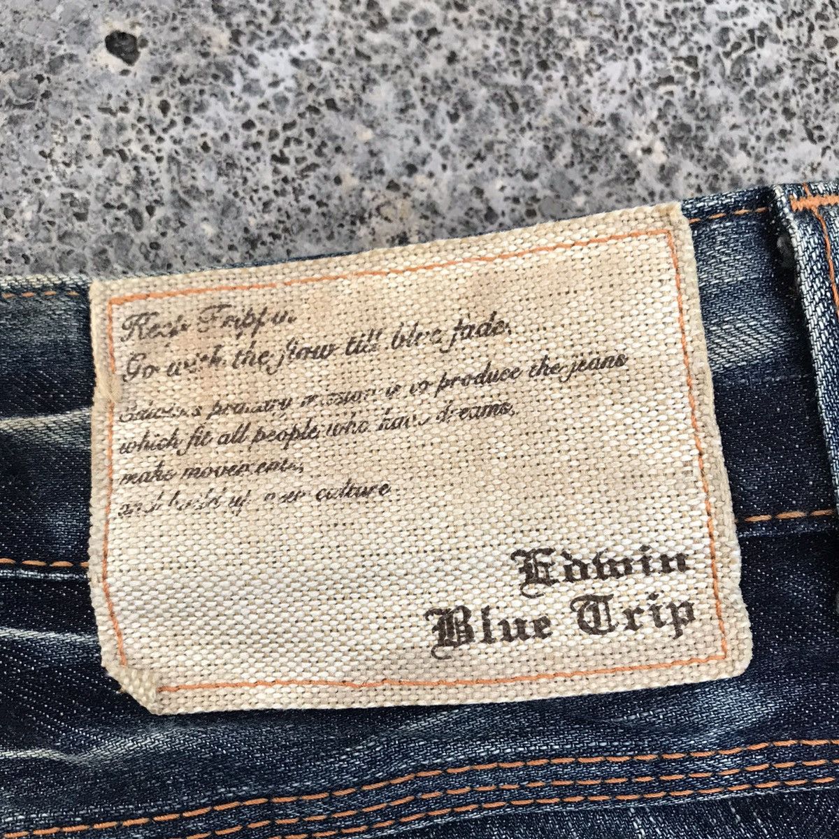 Edwin 💥W32 Vintage Edwin Japan Distressed Blue Wash Jeans Size US 32 / EU 48 - 13 Thumbnail