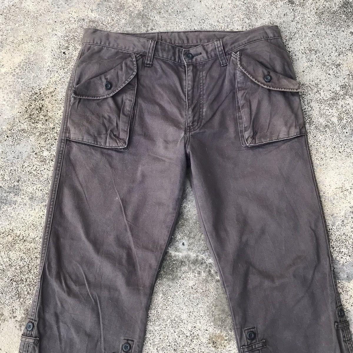 Japanese Brand Japanese Vintage Trousers Faded Tactical Cargo Pants Size US 35 - 2 Thumbnail