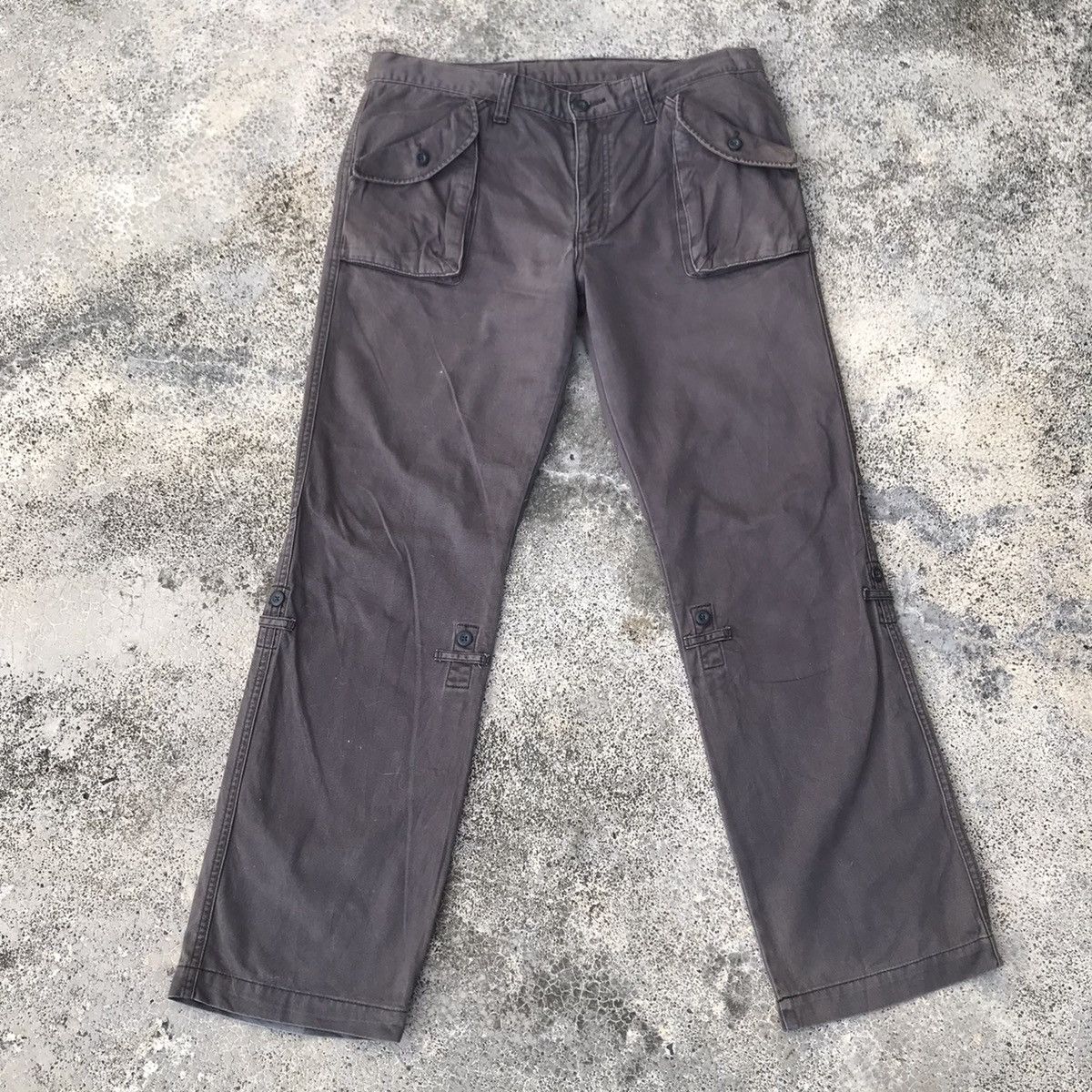 Japanese Brand Japanese Vintage Trousers Faded Tactical Cargo Pants Size US 35 - 1 Thumbnail