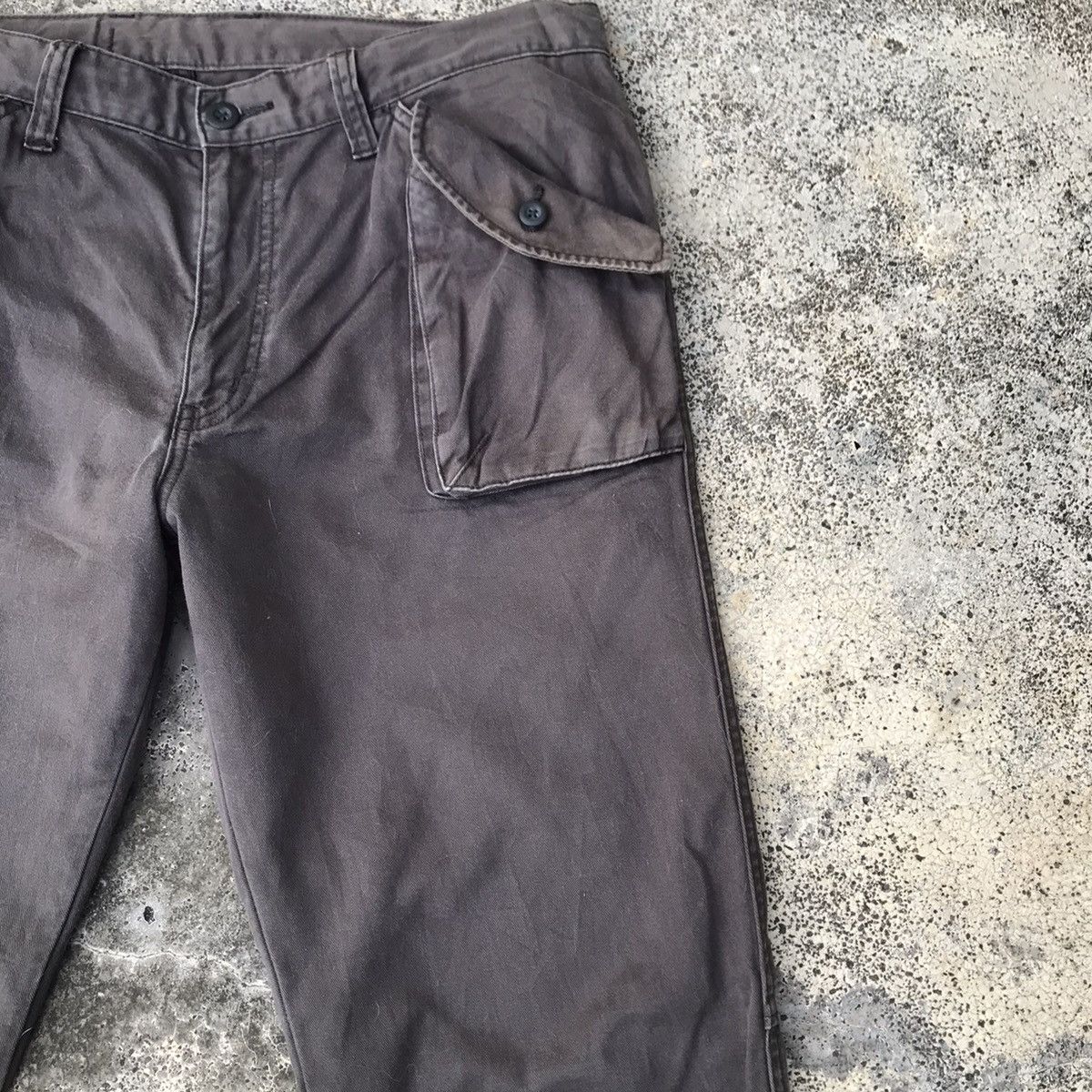 Japanese Brand Japanese Vintage Trousers Faded Tactical Cargo Pants Size US 35 - 5 Thumbnail