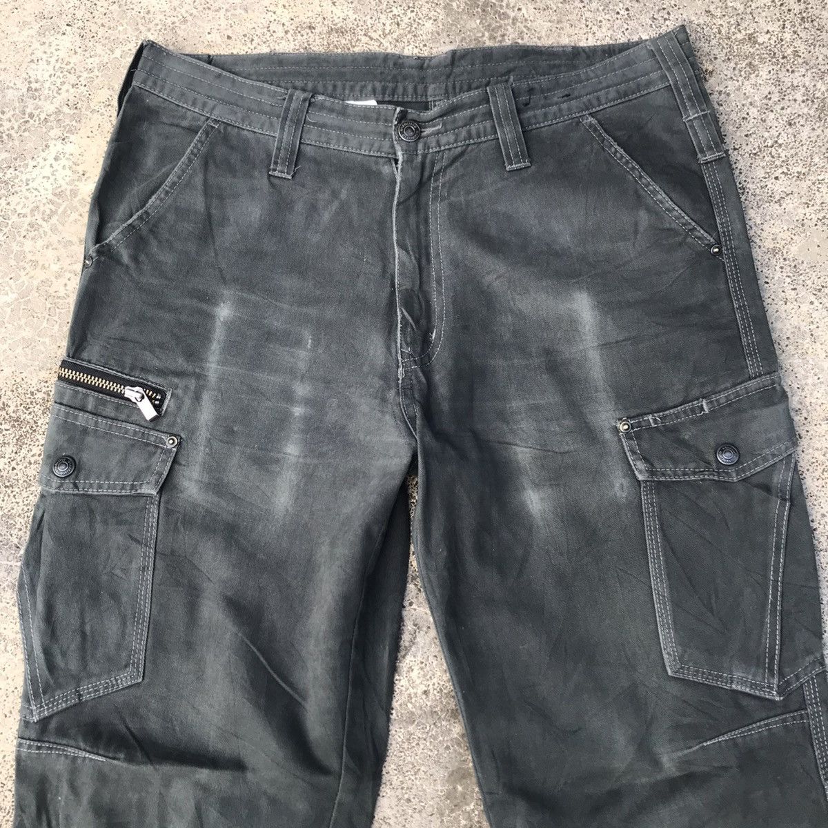Japanese Brand Japanese Brand Faded Utility Tactical Cargo Pants Size US 33 - 2 Thumbnail
