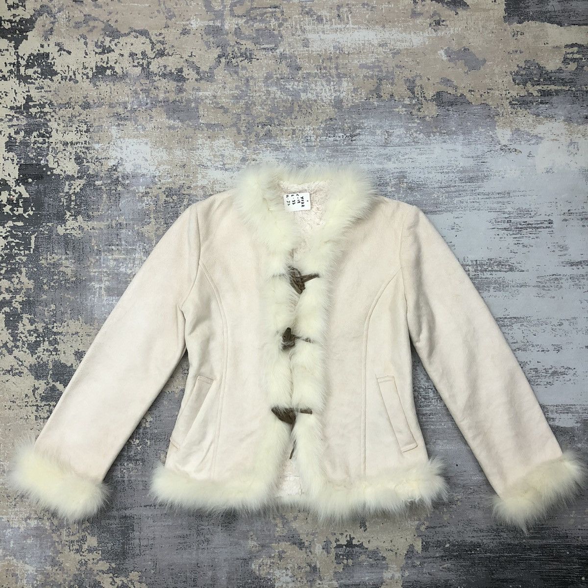 Japanese Brand Y122. L’EST ROSE FUR SHERPA WINTER JACKET Size XS / US 0-2 / IT 36-38 - 1 Thumbnail