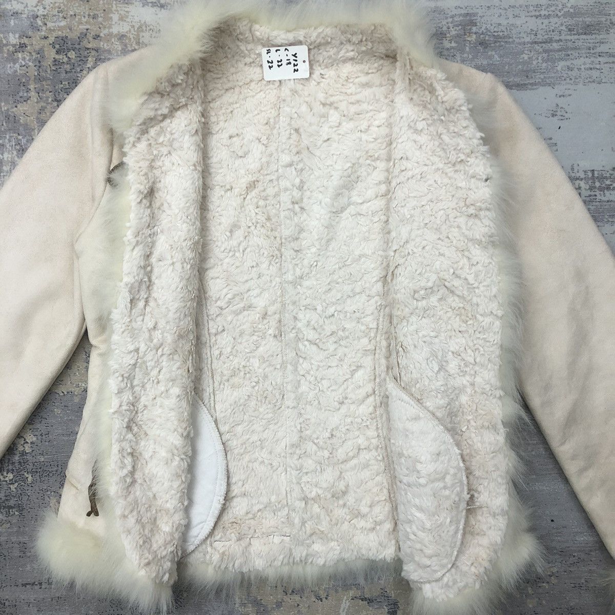 Japanese Brand Y122. L’EST ROSE FUR SHERPA WINTER JACKET Size XS / US 0-2 / IT 36-38 - 3 Thumbnail