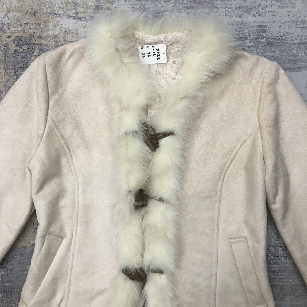 Japanese Brand Y122. L’EST ROSE FUR SHERPA WINTER JACKET Size XS / US 0-2 / IT 36-38 - 2 Thumbnail