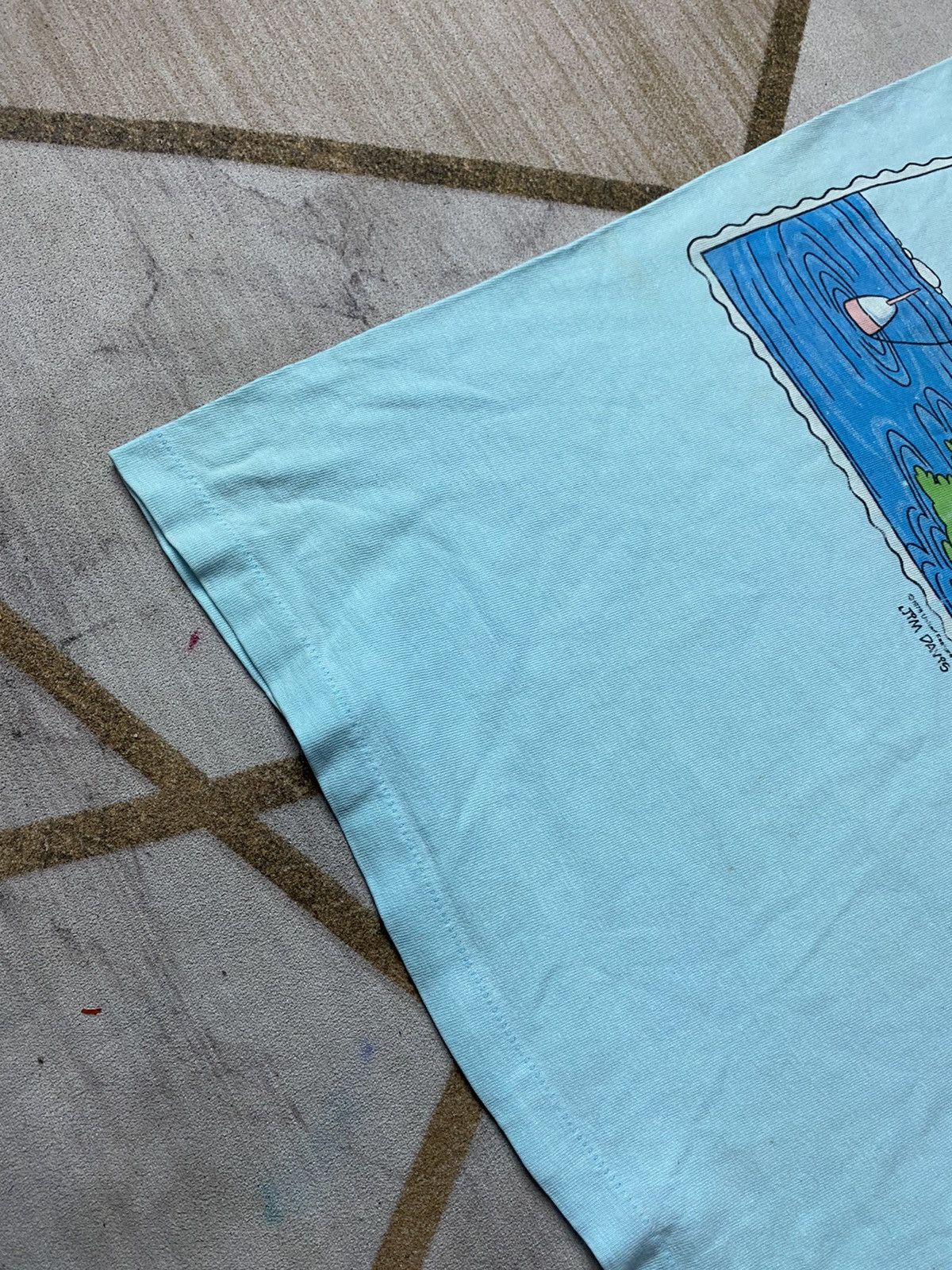 Vintage 🔥Single Stitch🔥Vintage Garfield Fishing 1978 T Shirt Size US S / EU 44-46 / 1 - 14 Thumbnail