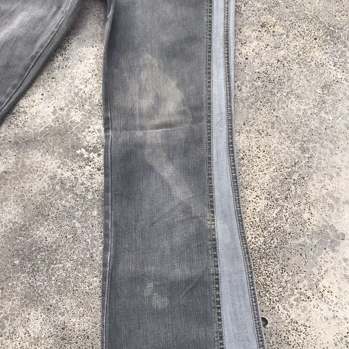 Japanese Brand Vintage Oririn Faded Dirty Wide Leg Denim Flare Jeans Pants Size US 30 / EU 46 - 6 Thumbnail