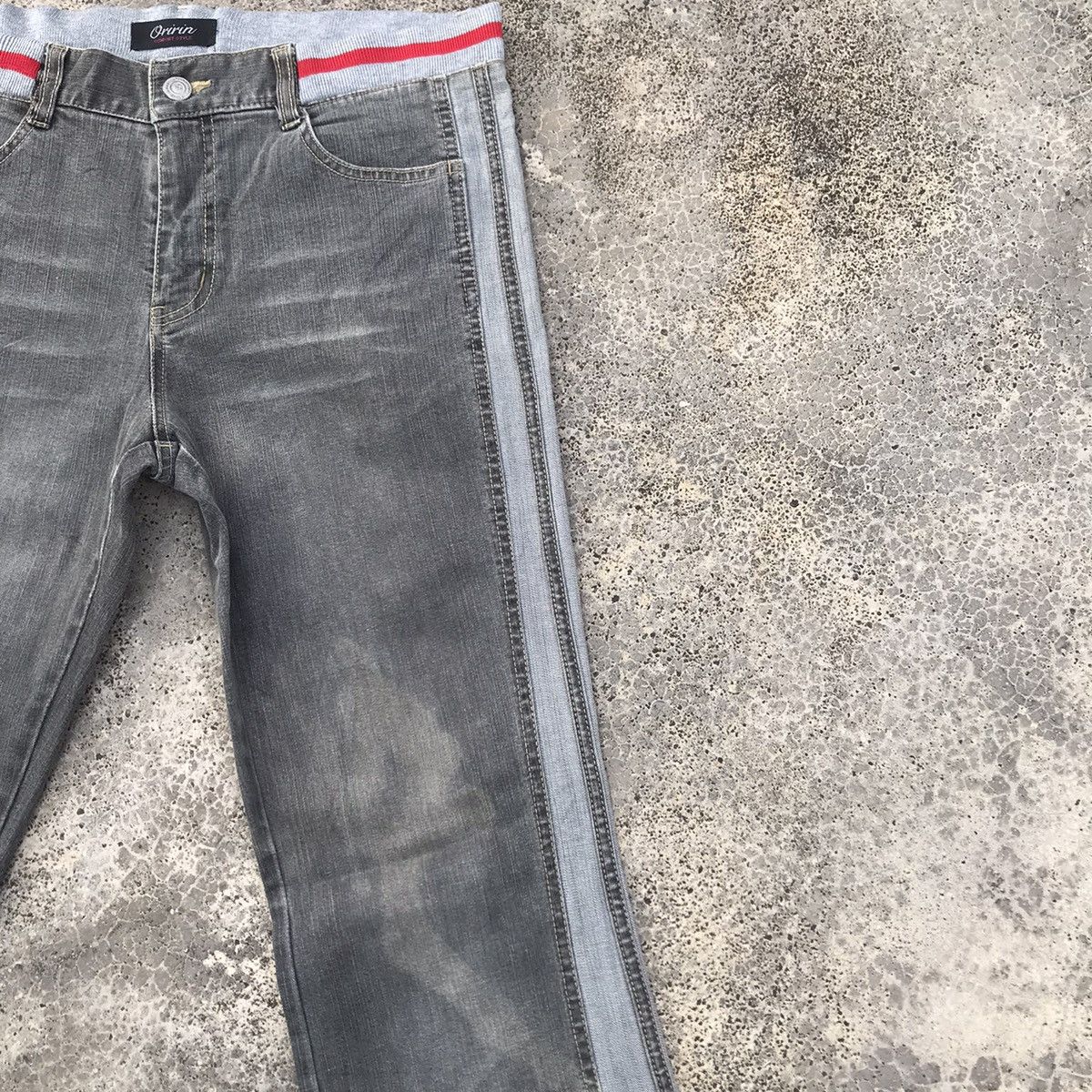 Japanese Brand Vintage Oririn Faded Dirty Wide Leg Denim Flare Jeans Pants Size US 30 / EU 46 - 5 Thumbnail