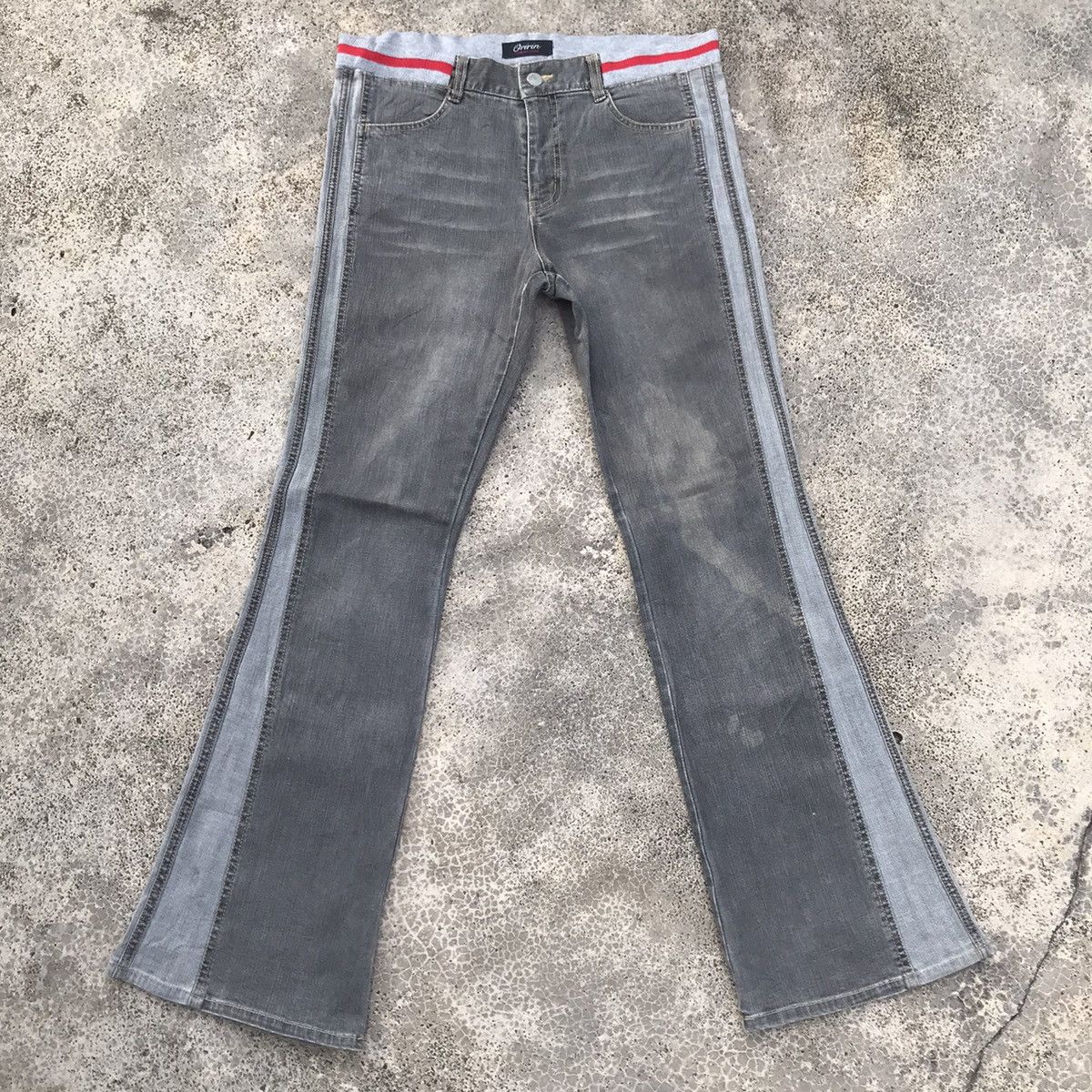 Japanese Brand Vintage Oririn Faded Dirty Wide Leg Denim Flare Jeans Pants Size US 30 / EU 46 - 1 Thumbnail