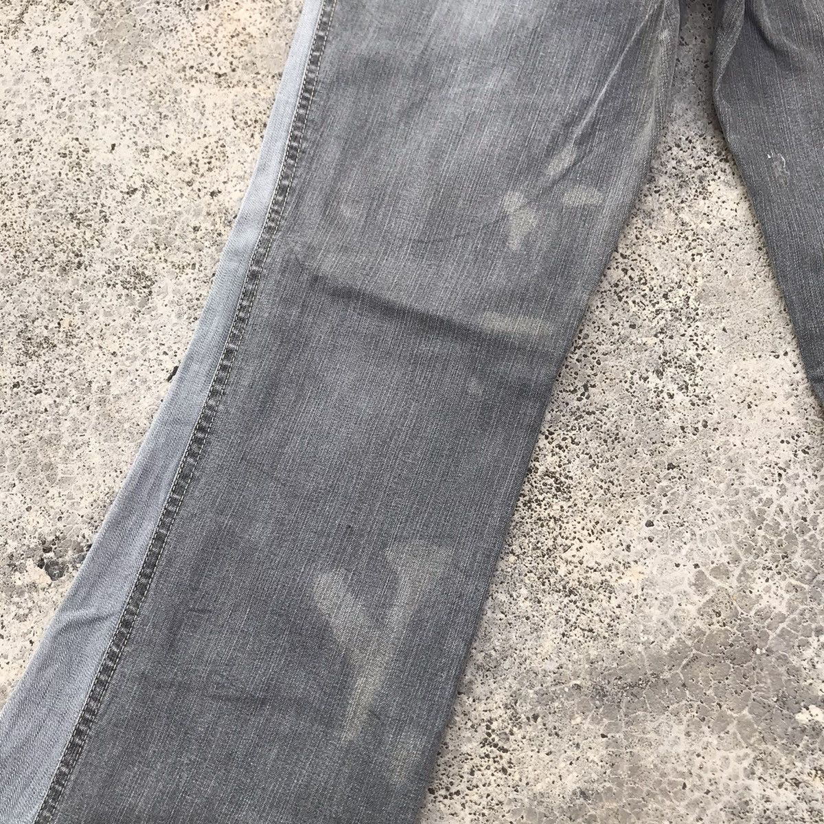 Japanese Brand Vintage Oririn Faded Dirty Wide Leg Denim Flare Jeans Pants Size US 30 / EU 46 - 12 Thumbnail