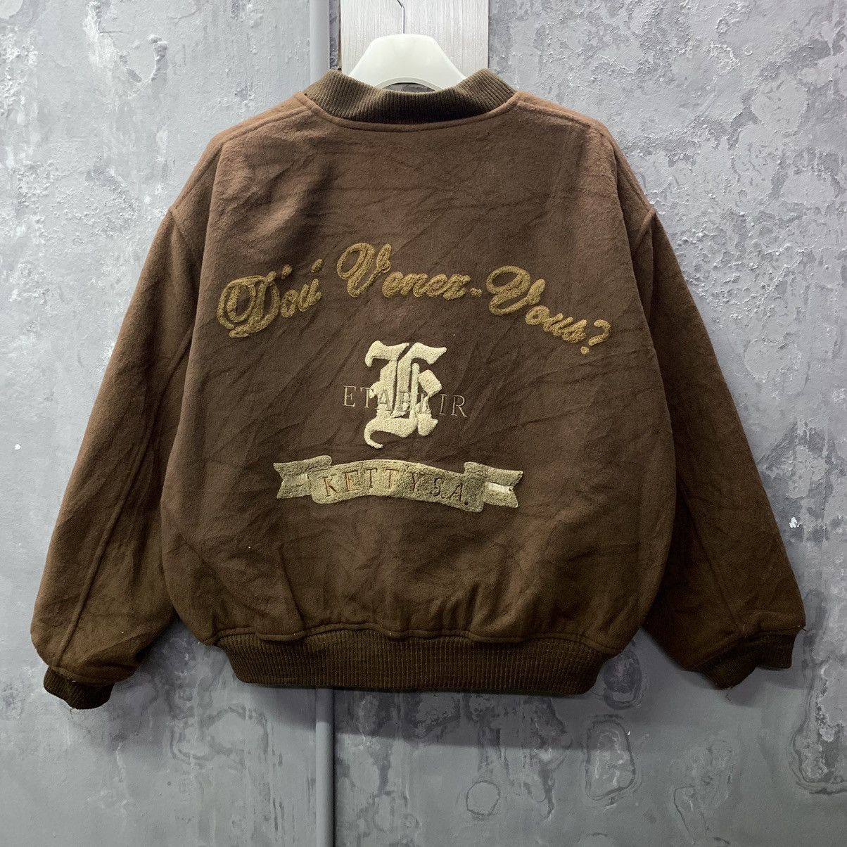 Japanese Brand × Vintage Vintage Ketty Sa Spell Out Varsity Jacket Size US L / EU 52-54 / 3 - 9 Thumbnail