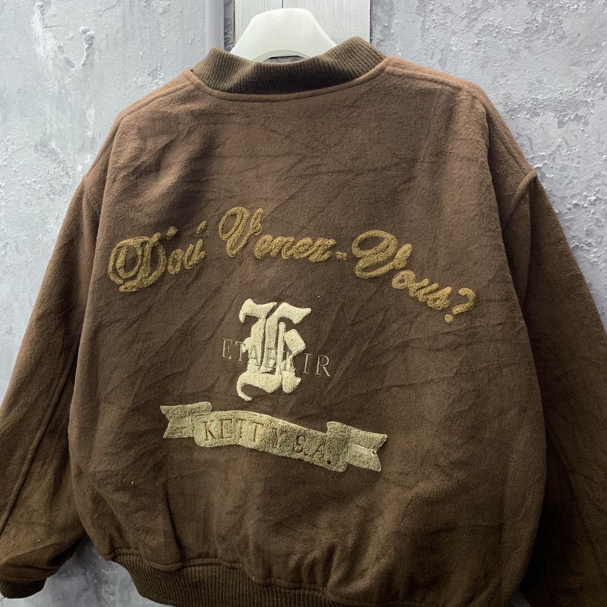 Japanese Brand × Vintage Vintage Ketty Sa Spell Out Varsity Jacket Size US L / EU 52-54 / 3 - 10 Thumbnail