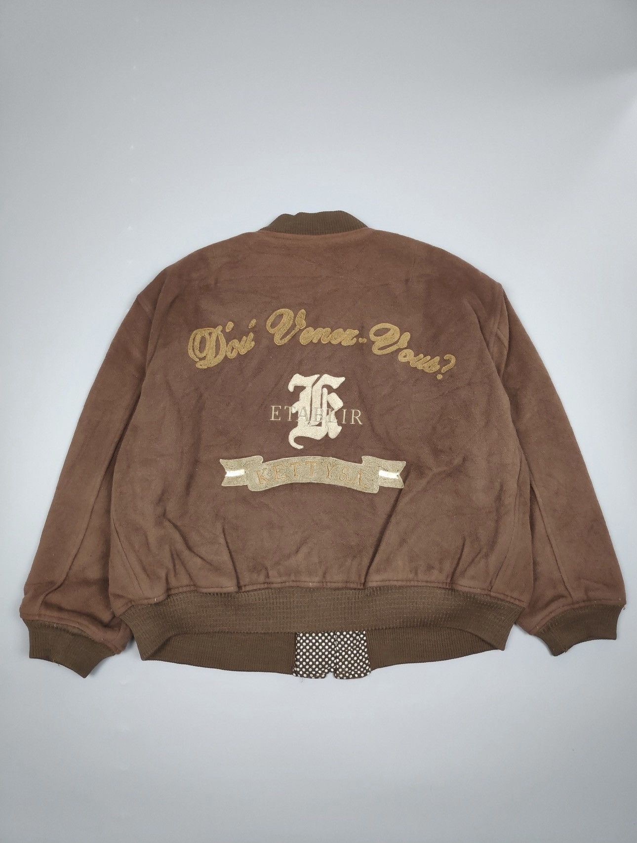 Japanese Brand × Vintage Vintage Ketty Sa Spell Out Varsity Jacket Size US L / EU 52-54 / 3 - 1 Thumbnail