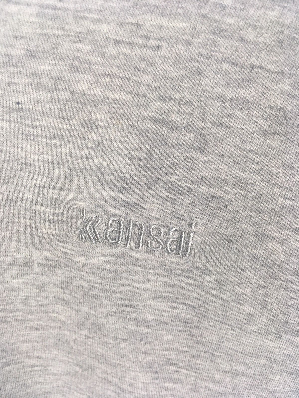 Japanese Brand × Kansai Yamamoto Vintage Kansai V-neck Large Size Grey Colour T-Shirt Size US L / EU 52-54 / 3 - 3 Thumbnail