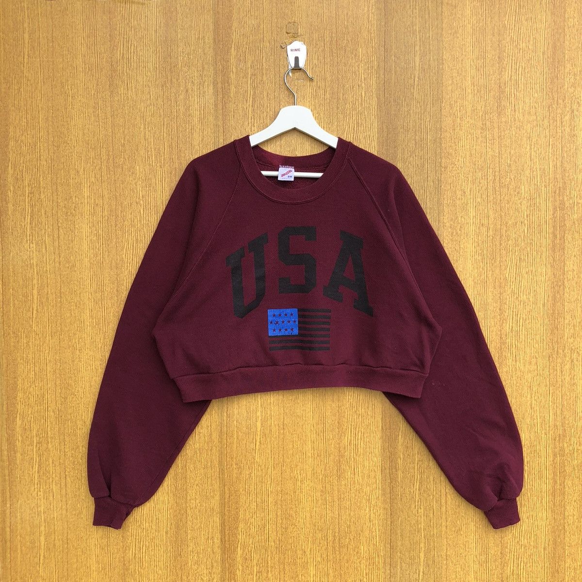 Vintage USA Crop Top Sweatshirt Pullover