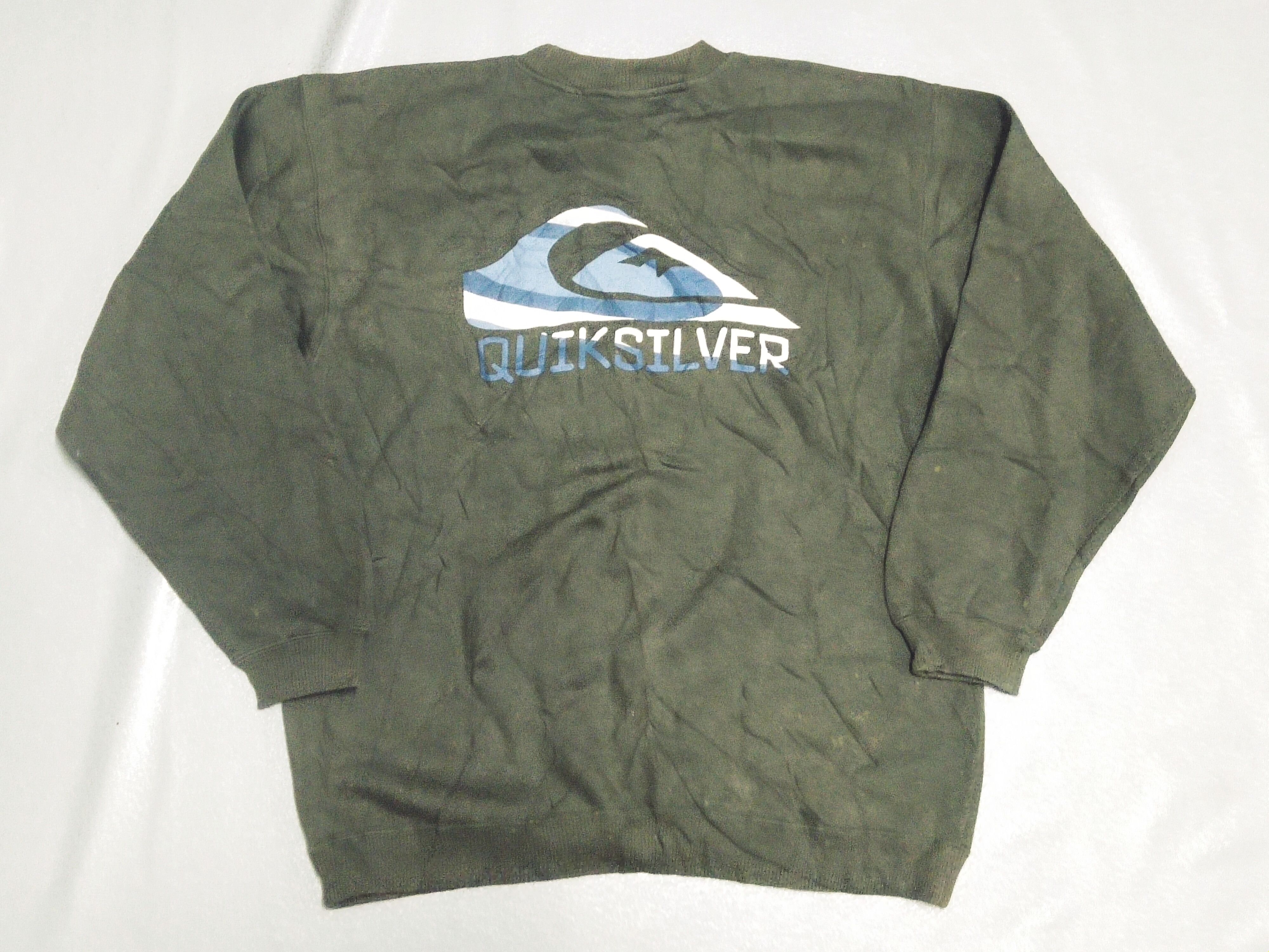Quiksilver × Vintage Vintage Quiksilver Big Logo Distressed Sweatshirt Size US M / EU 48-50 / 2 - 1 Thumbnail
