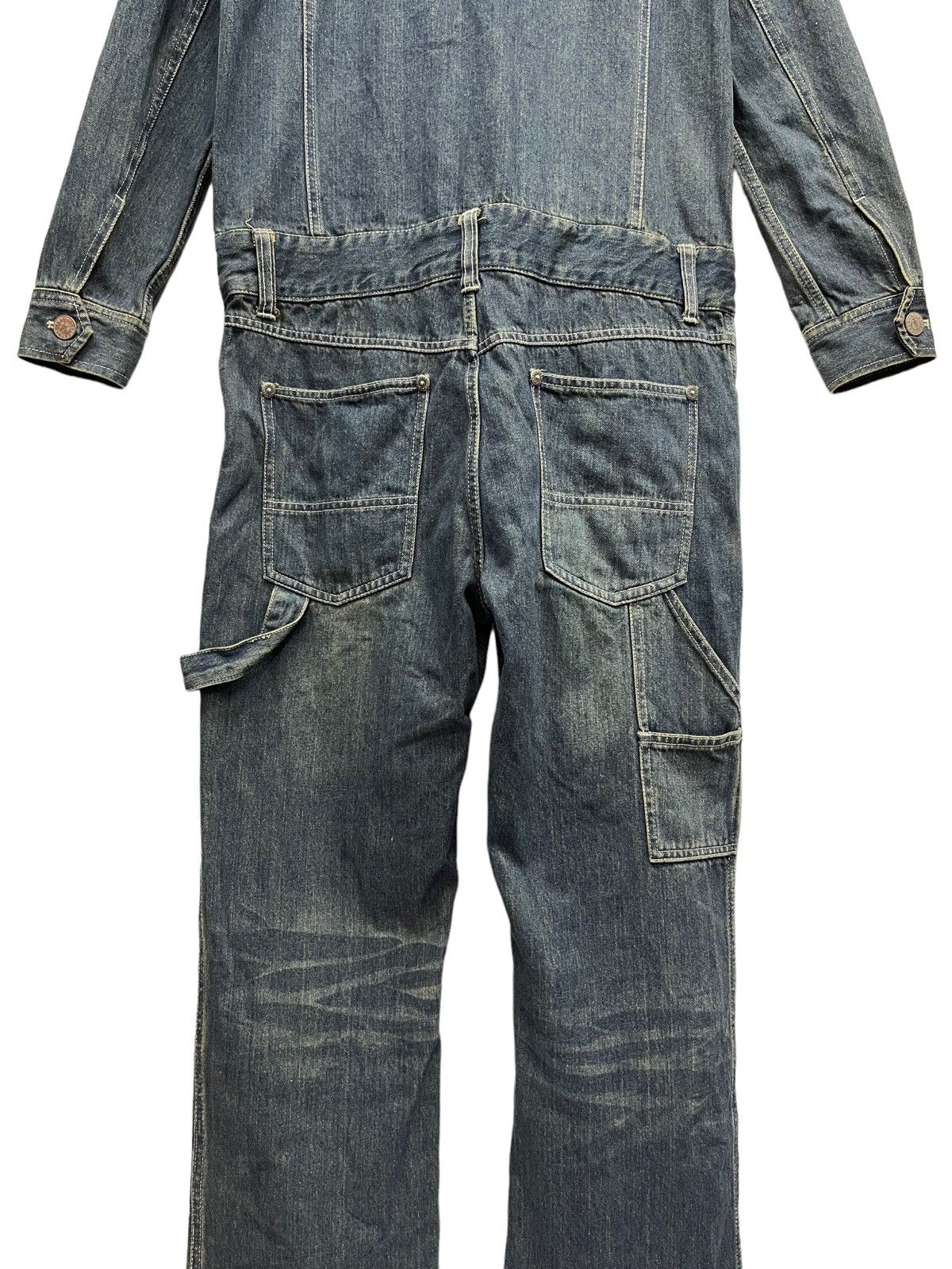 Vanson Leathers FYE🔥VANSON Bikers Carpenter Flare Slim Fit Denim Coverall Size US 31 - 4 Thumbnail