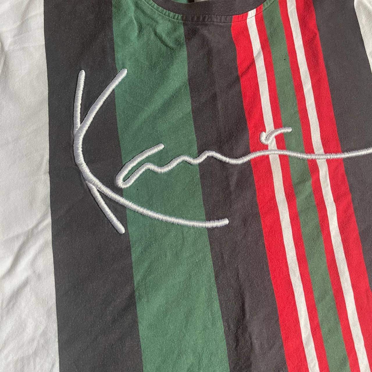Karl Kani Karl Kani Embroidered Logo Multicolor Striped T-Shirt Size US M / EU 48-50 / 2 - 2 Thumbnail