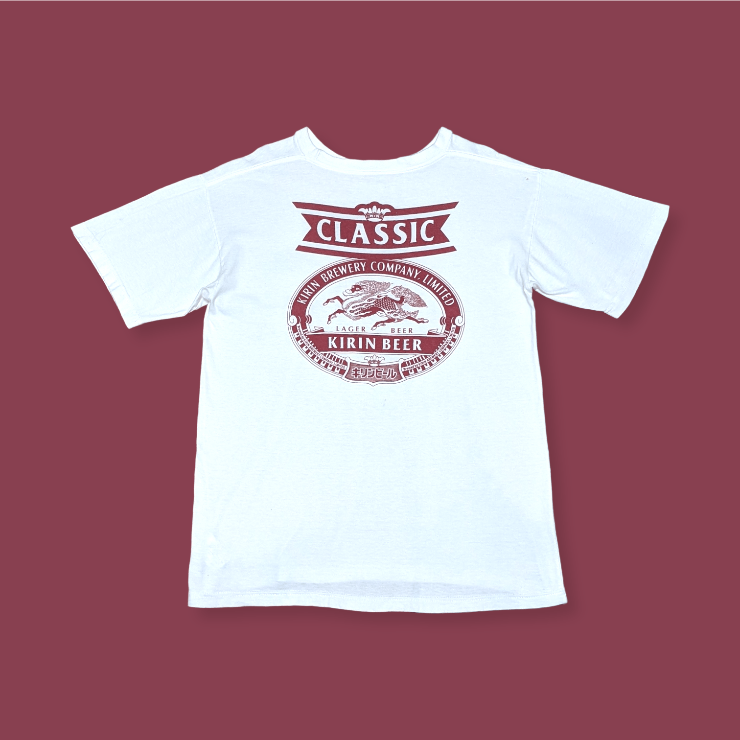 Budweiser × Japanese Brand × Vintage Vintage 90s Japanese Brand Kirin Beer Dragon Logo T shirt Size US M / EU 48-50 / 2 - 1 Thumbnail
