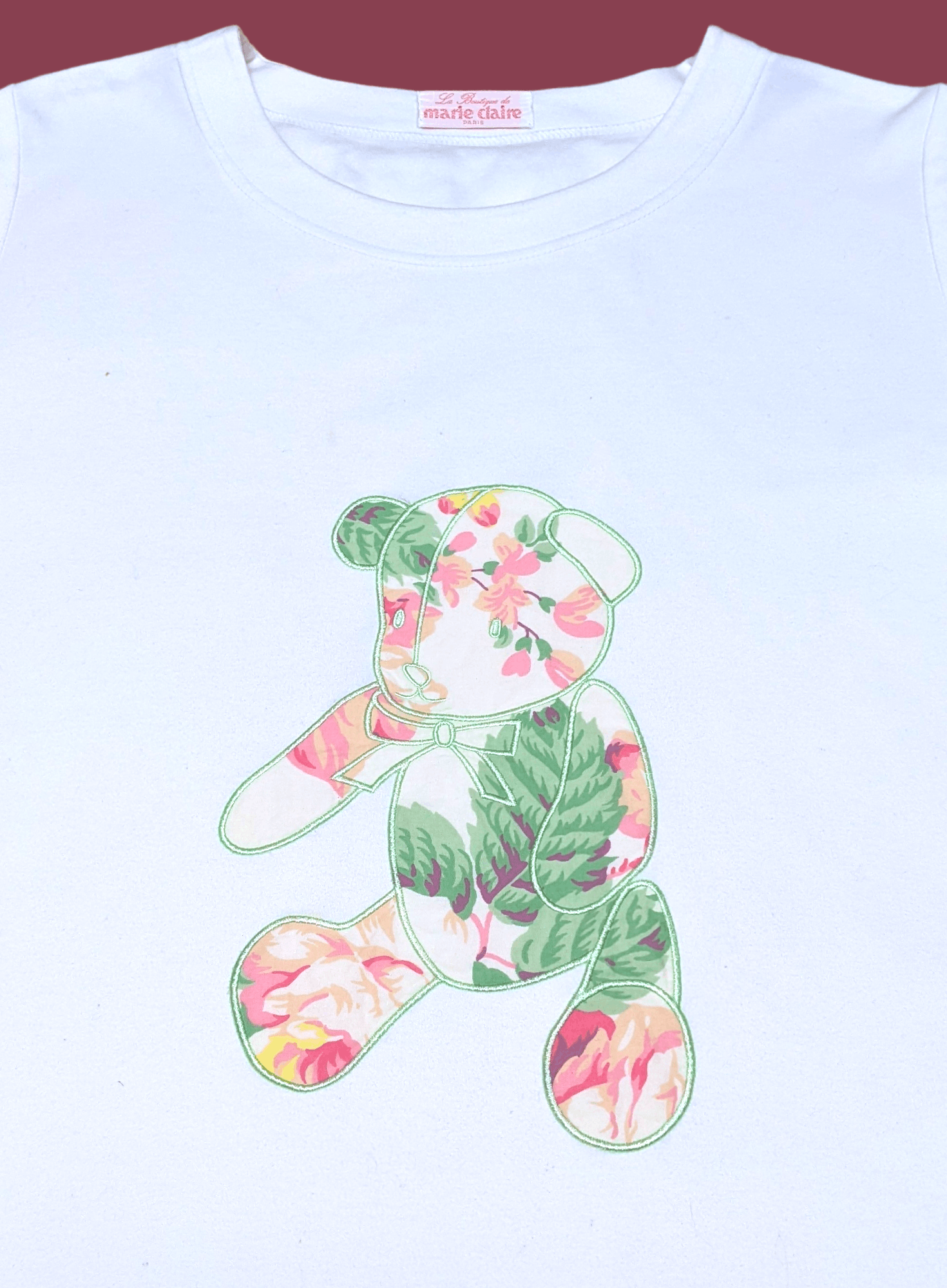 ★marie claire ★ Paris baguette print t-shirt T-shirt with Clover print White for Women | Maje