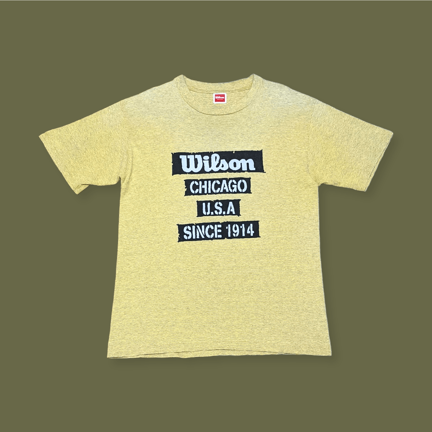 Vintage × Wilson Vintage 80s 90s Wilson Chicago USA Striped T shirt Size US M / EU 48-50 / 2 - 1 Thumbnail