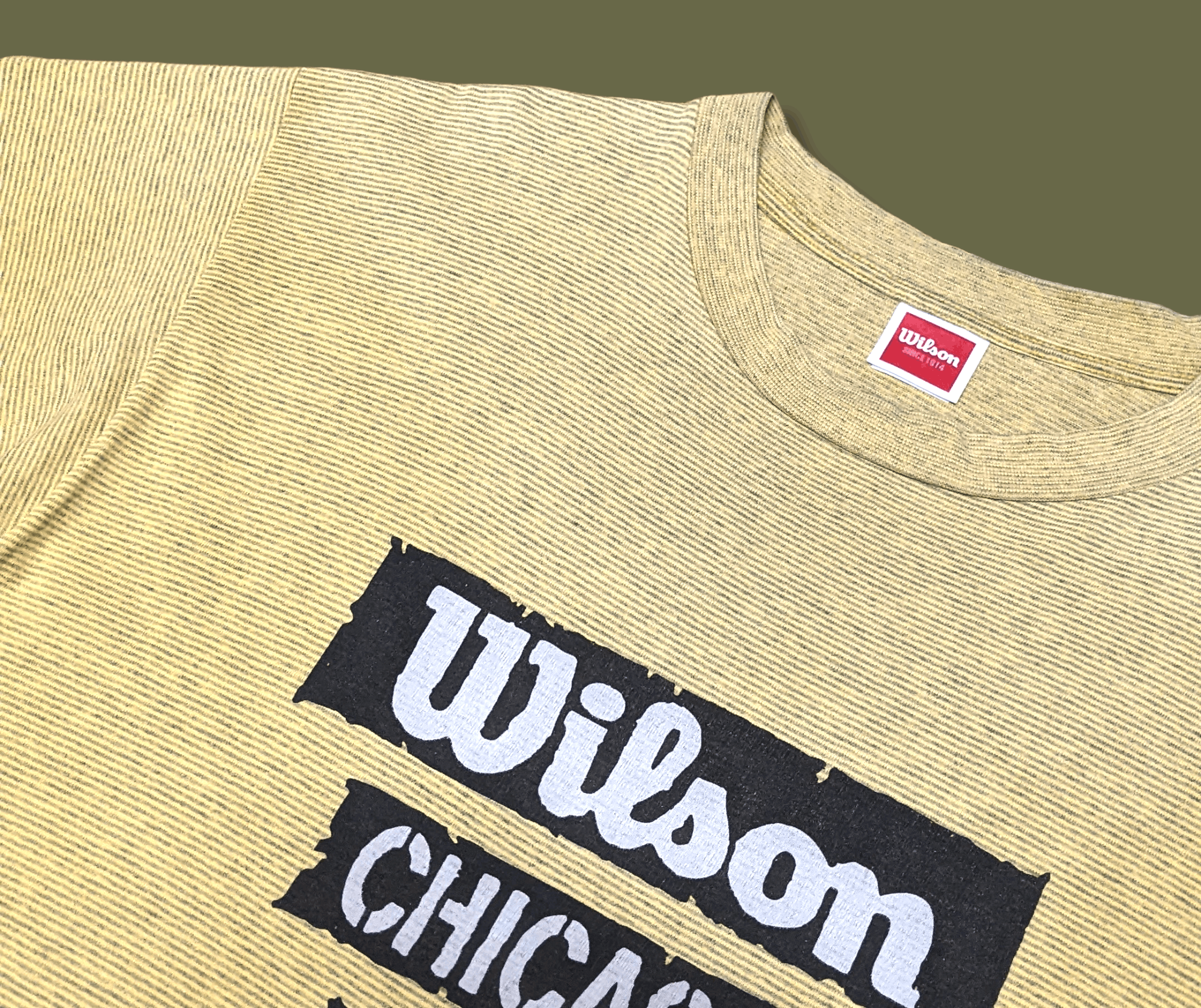 Vintage × Wilson Vintage 80s 90s Wilson Chicago USA Striped T shirt Size US M / EU 48-50 / 2 - 9 Thumbnail