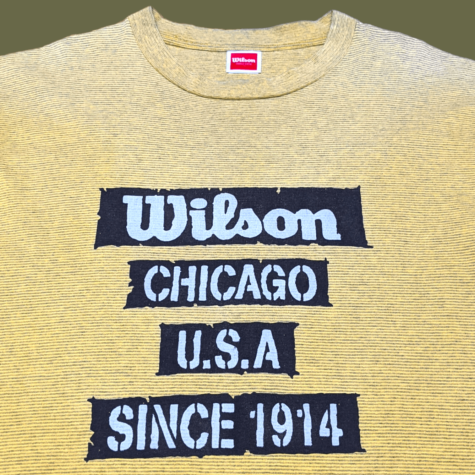 Vintage × Wilson Vintage 80s 90s Wilson Chicago USA Striped T shirt Size US M / EU 48-50 / 2 - 2 Thumbnail