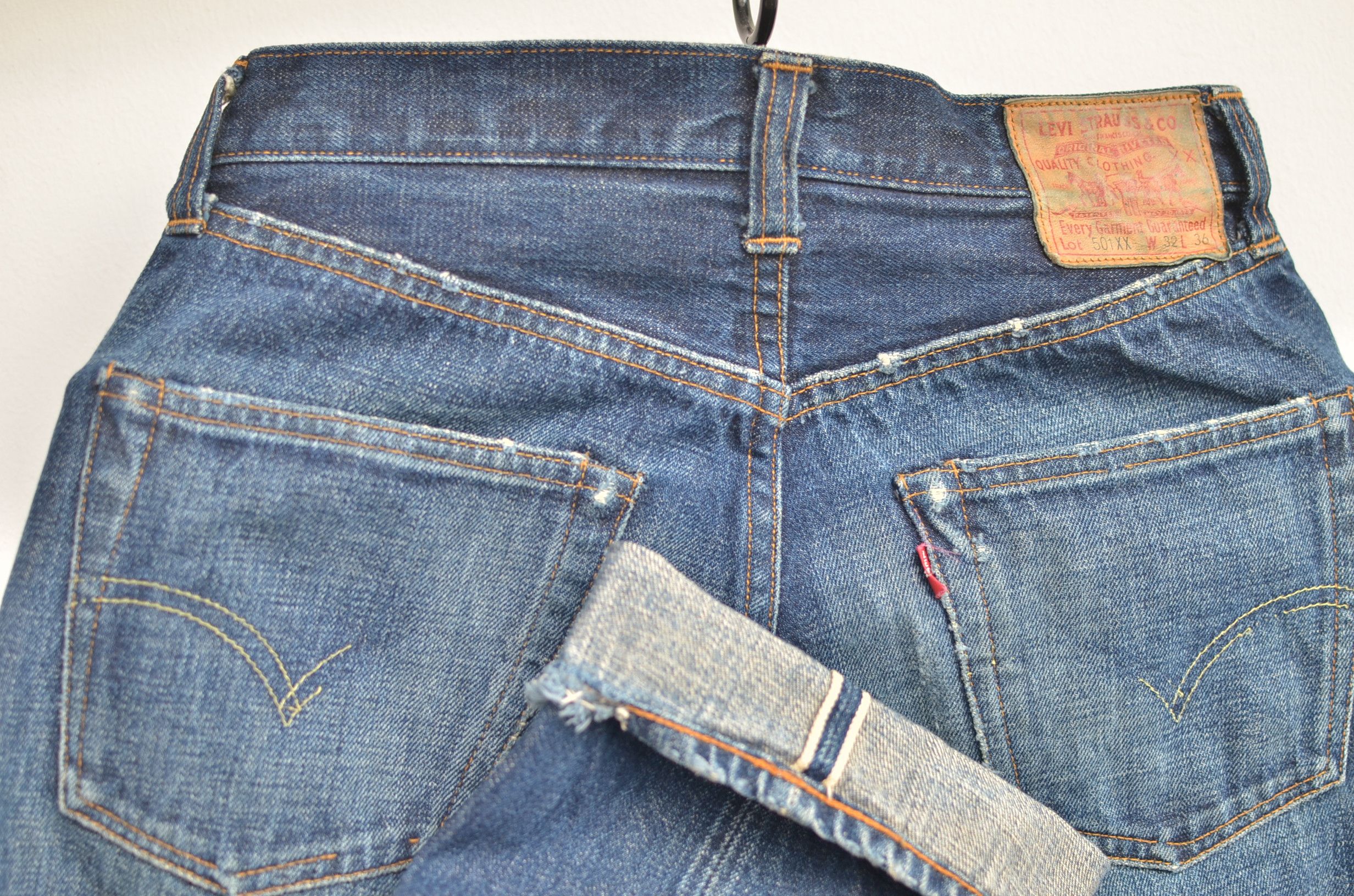 Vintage VINTAGE LEVIS 501XX 1947 BIG E SELVEDGE MADE IN USA | Grailed