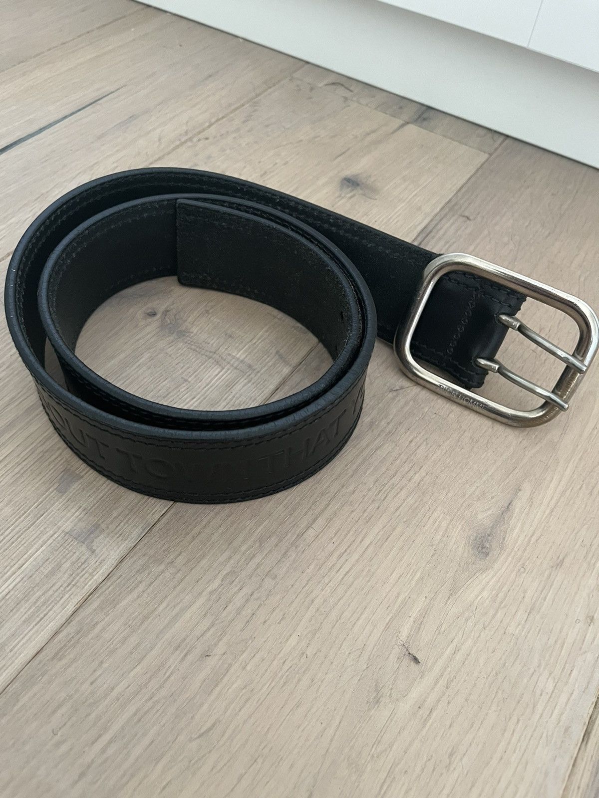 Dior Dior SS06 Hedi Boy About Town Embossed Leather Belt | Grailed