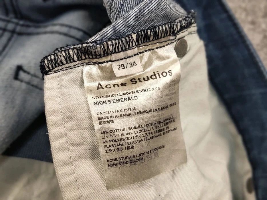 Acne Studios Acne Studios Skin 5 Emerald Premium blue Denim Jeans Size 29" - 9 Thumbnail
