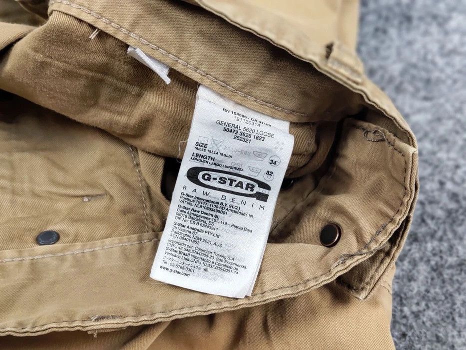 G-Star Vintage 90's G Star Raw Tapered Faded Cargo Pants Travis Size US 34 / EU 50 - 9 Thumbnail