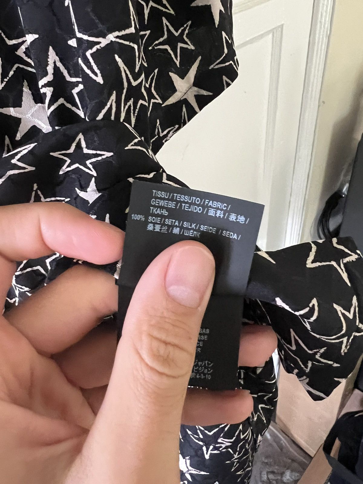 Saint Laurent Paris Silk stars shirt Size US XL / EU 56 / 4 - 5 Thumbnail
