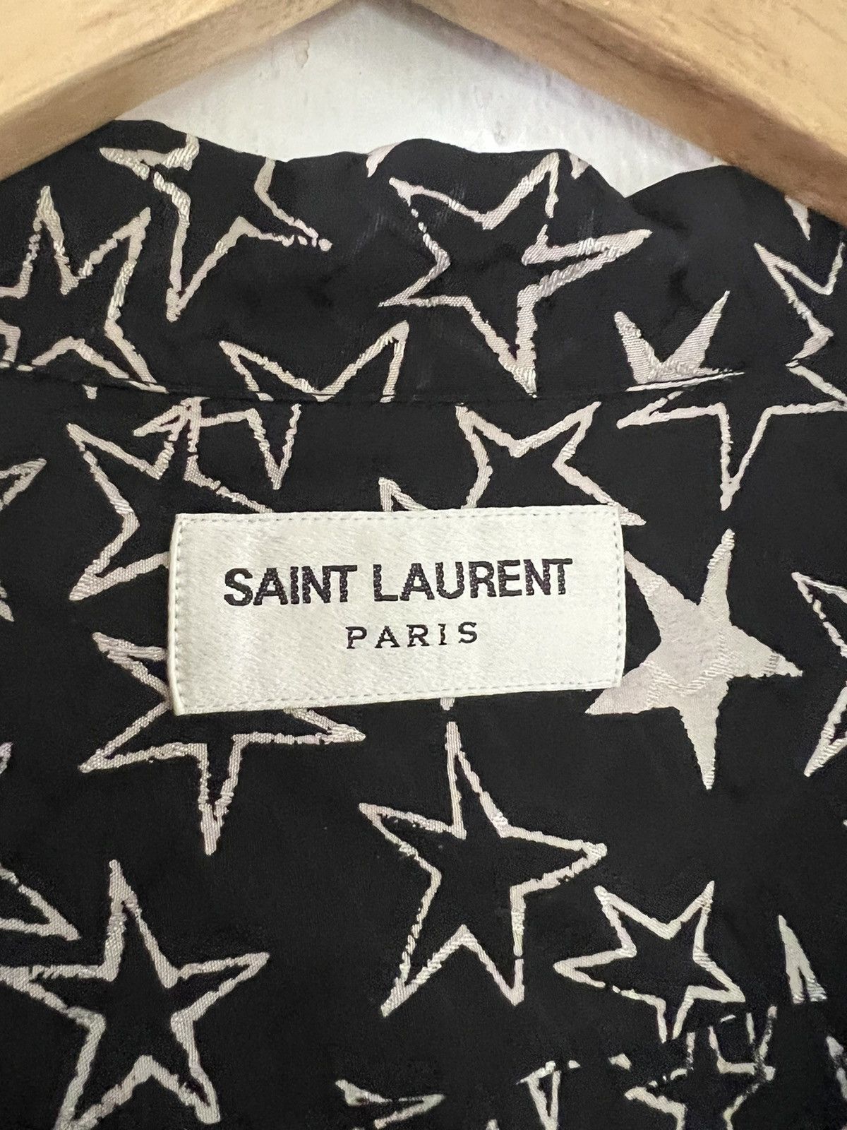 Saint Laurent Paris Silk stars shirt Size US XL / EU 56 / 4 - 2 Thumbnail