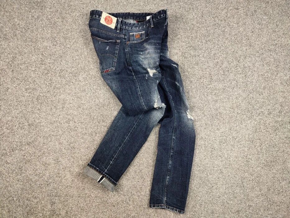 Japanese Brand Vintage 90's Retro Japanese Selvedge Distressed Denim Jeans Size US 31 - 6 Thumbnail