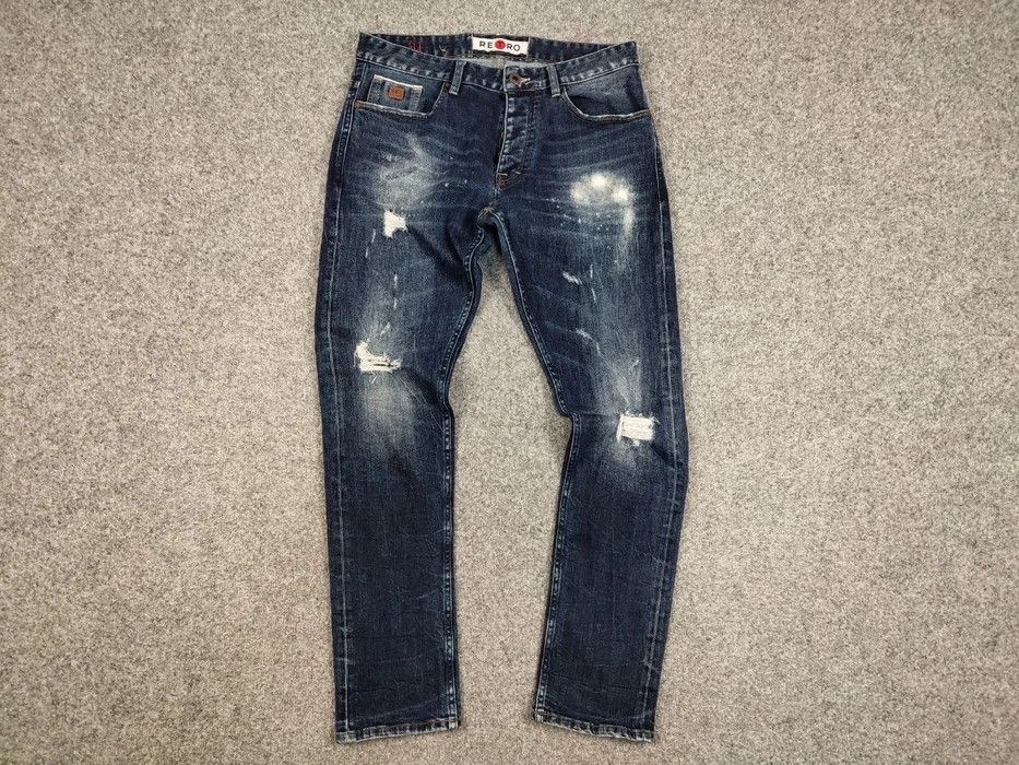 Japanese Brand Vintage 90's Retro Japanese Selvedge Distressed Denim Jeans Size US 31 - 5 Thumbnail