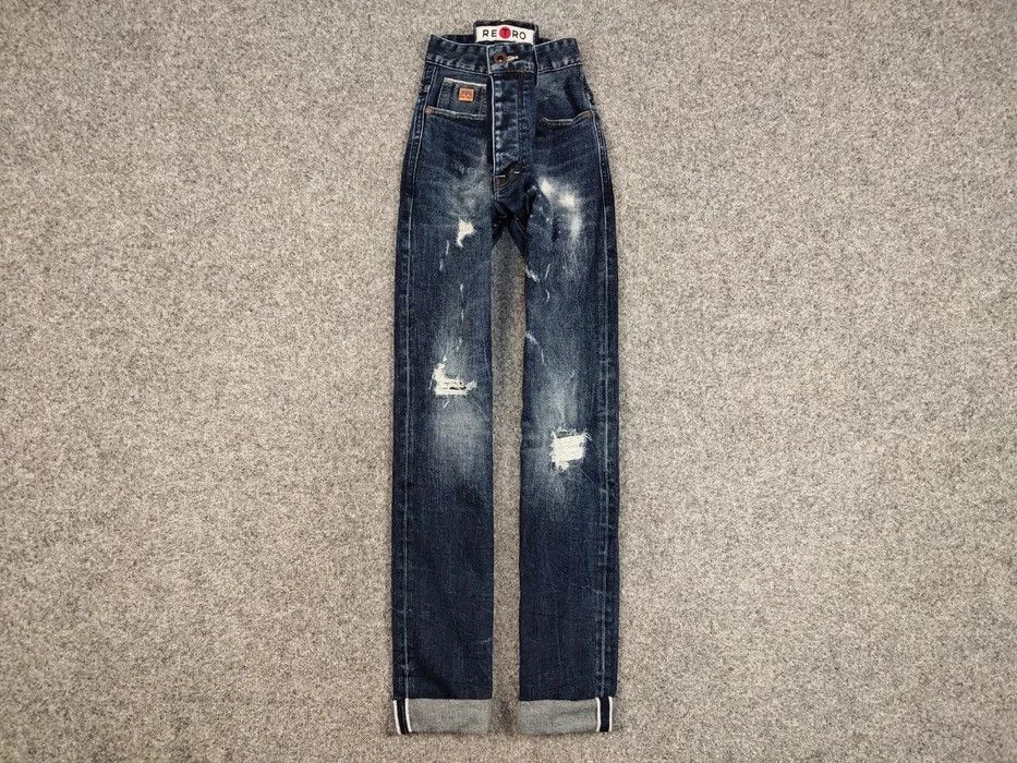 Japanese Brand Vintage 90's Retro Japanese Selvedge Distressed Denim Jeans Size US 31 - 1 Thumbnail