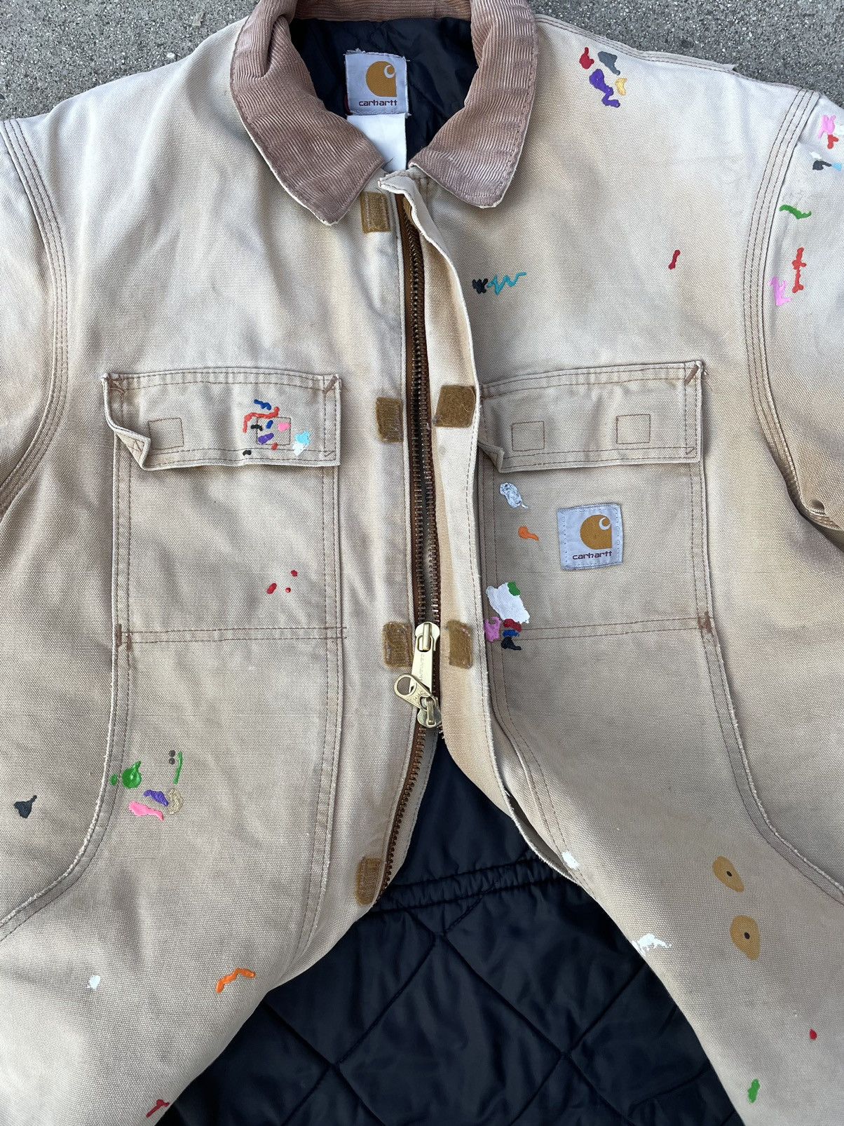 Carhartt Vintage Custom Carhartt Quilt Insulated Jacket Thrashed Size US L / EU 52-54 / 3 - 6 Thumbnail