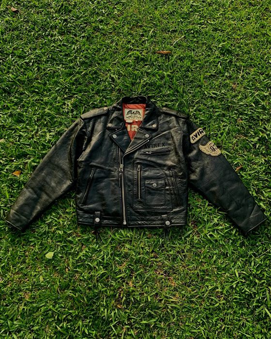 Vintage Avirex Motorcylce Leather Jacket USA TOUR 93 Daytona To LA ...