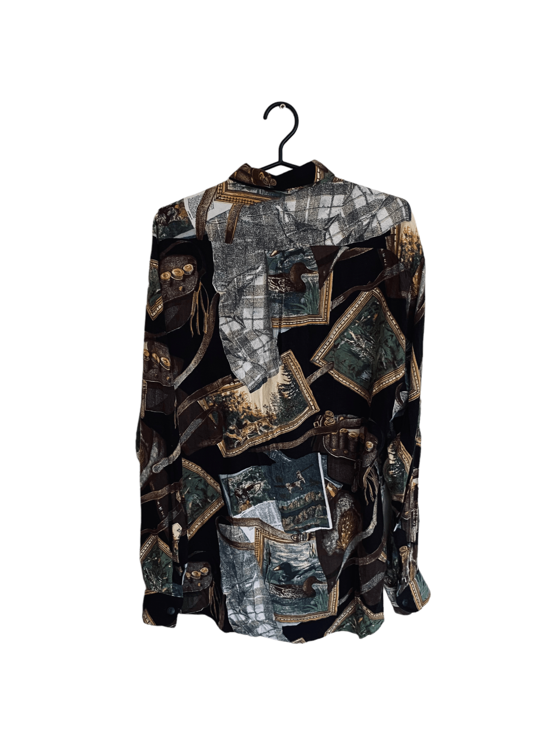 Vintage 80s' vintage, retro all over print shirt, size L Size US L / EU 52-54 / 3 - 2 Thumbnail