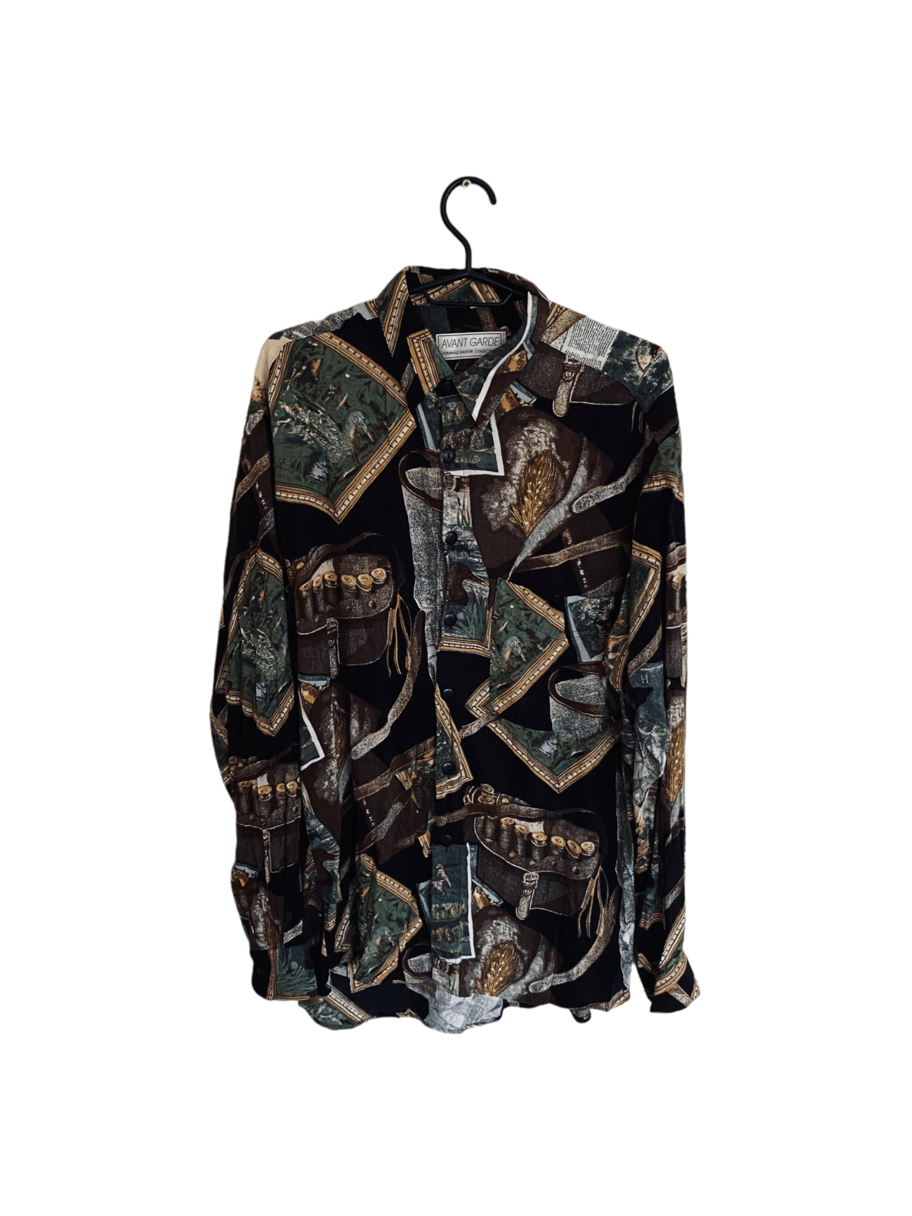 Vintage 80s' vintage, retro all over print shirt, size L Size US L / EU 52-54 / 3 - 1 Thumbnail