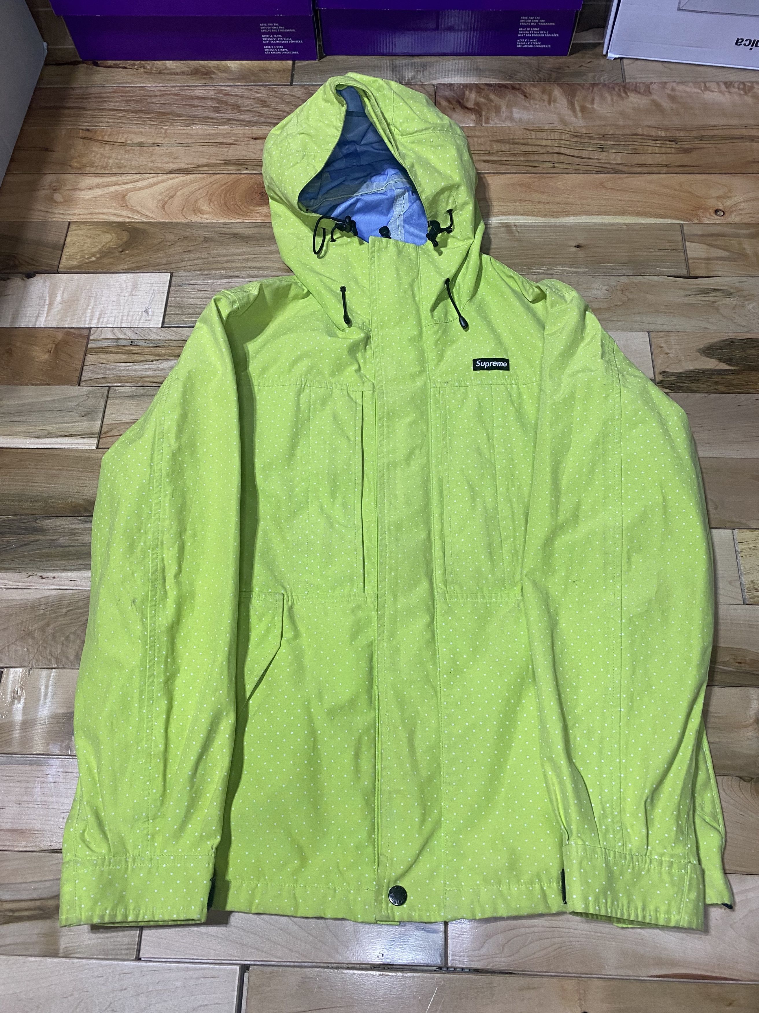 Supreme Supreme Pin Dot Shell Jacket Acid Green Size M FW/12 | Grailed