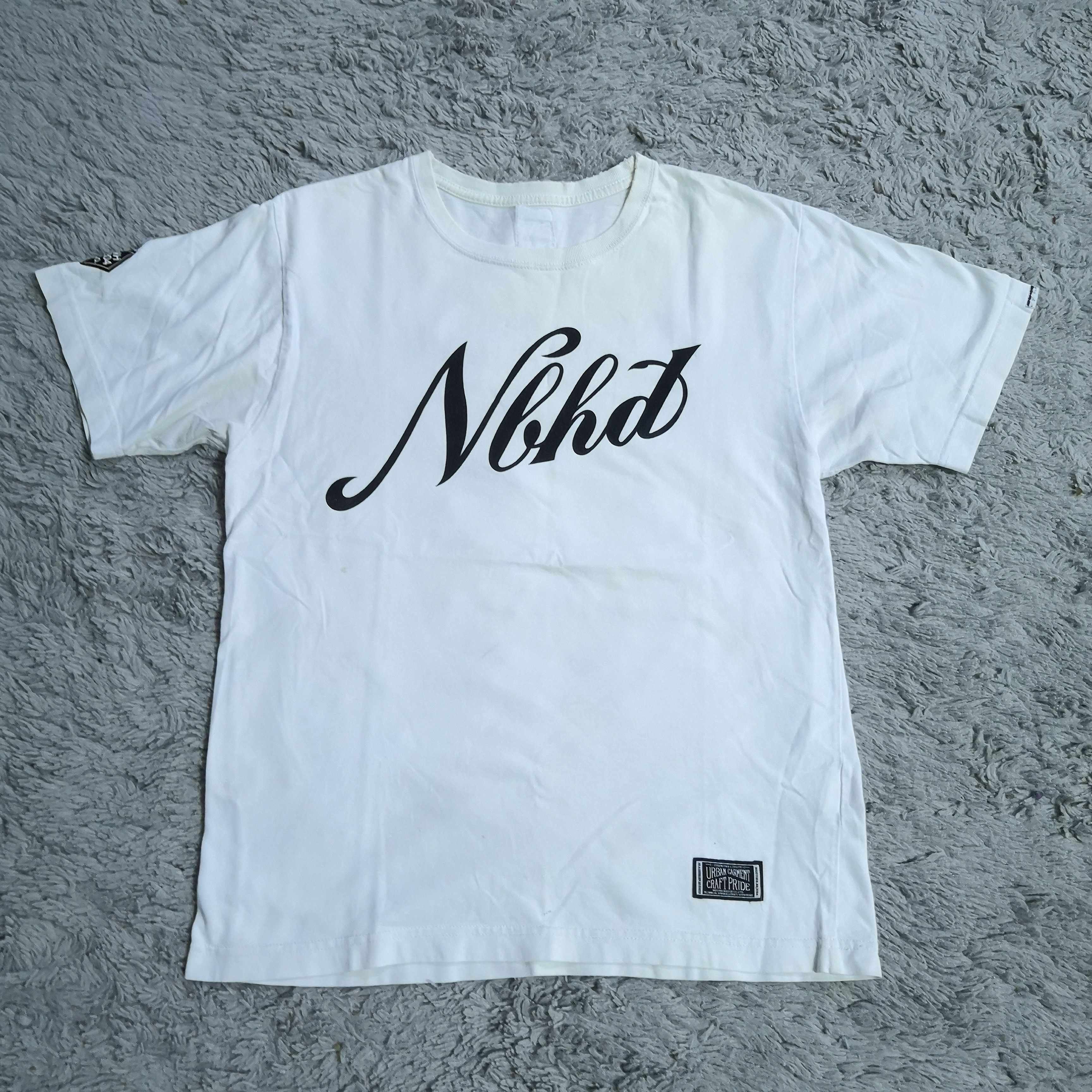 image of Vintage Neighborhood Japan Distressed White T-Shirt, Men's (Size Medium)