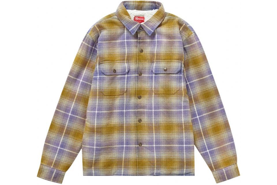 Supreme Supreme Shearling Lined Flannel Shirt | Grailed