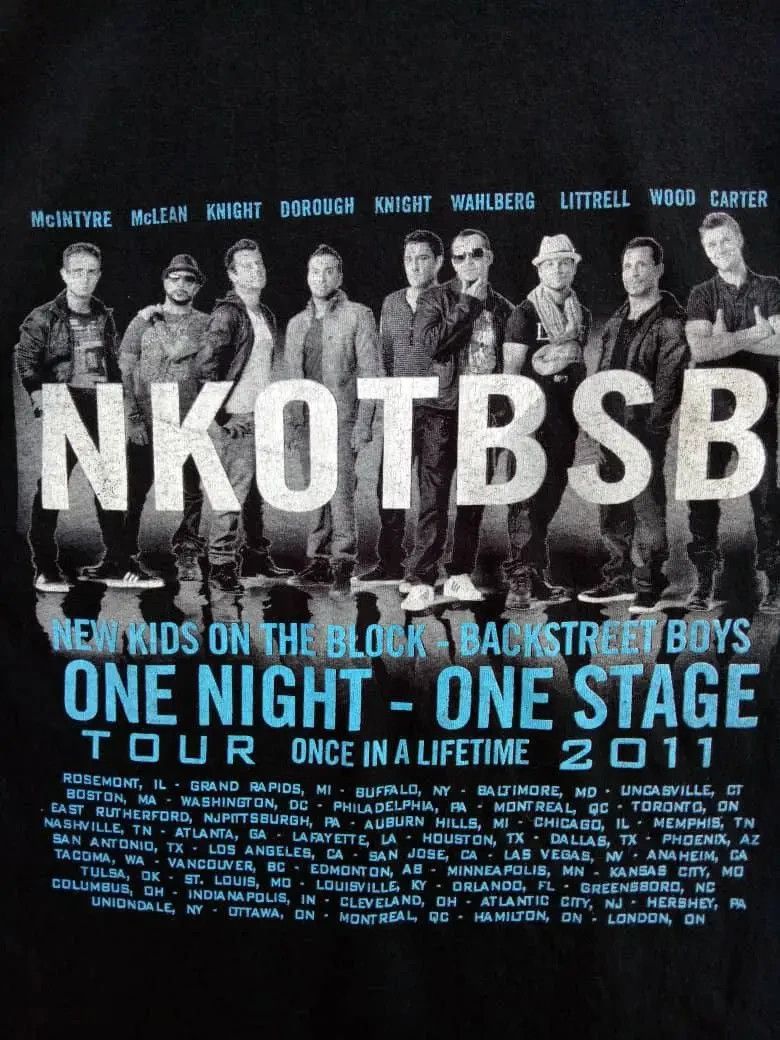 Band Tees NEW KIDS ON THE BLOCK & Backstreet boys tour tee shirt Size US XL / EU 56 / 4 - 3 Thumbnail