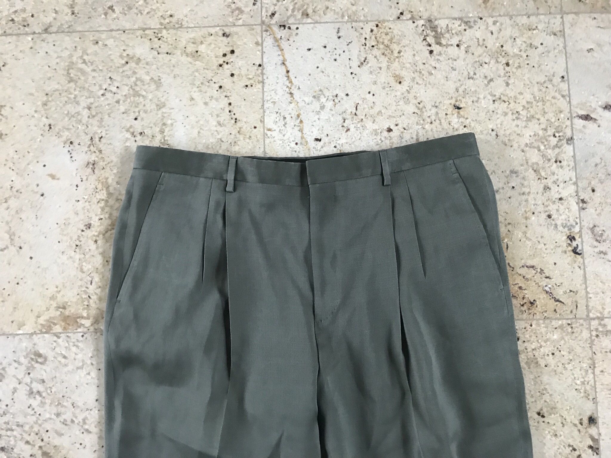 Lanvin Pleated Khaki Slacks Size US 36 / EU 52 - 9 Thumbnail
