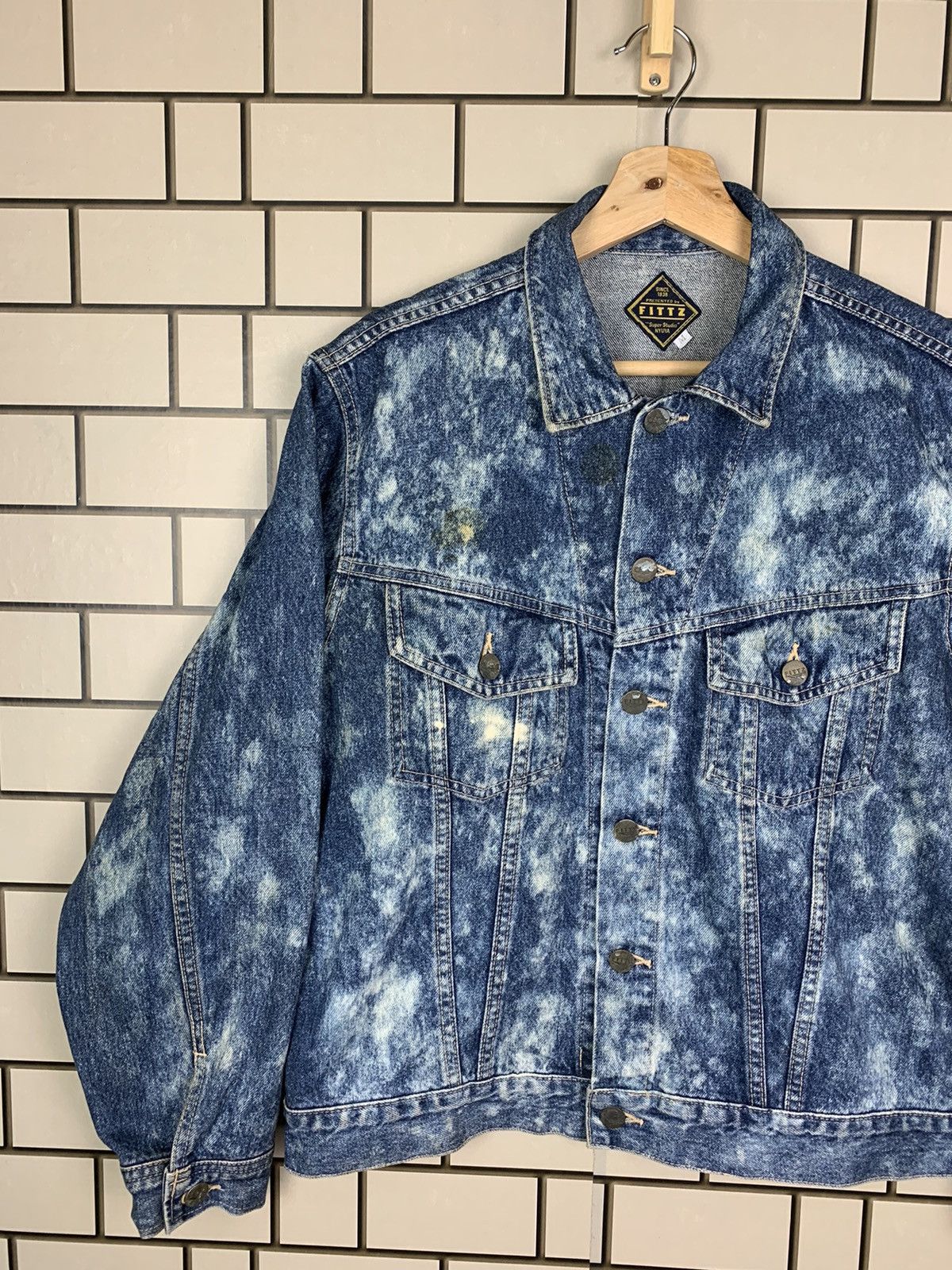 Vintage Vintage Japanese Brand Fittz Trucker Jacket Custom Acid Wash Size US M / EU 48-50 / 2 - 4 Thumbnail