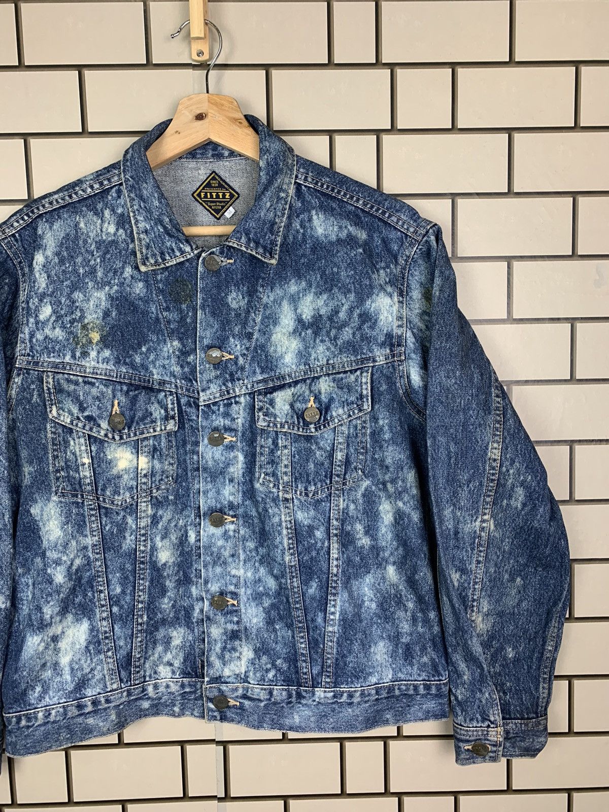 Vintage Vintage Japanese Brand Fittz Trucker Jacket Custom Acid Wash Size US M / EU 48-50 / 2 - 5 Thumbnail