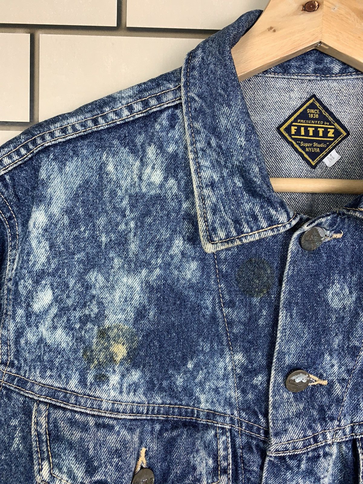 Vintage Vintage Japanese Brand Fittz Trucker Jacket Custom Acid Wash Size US M / EU 48-50 / 2 - 6 Thumbnail